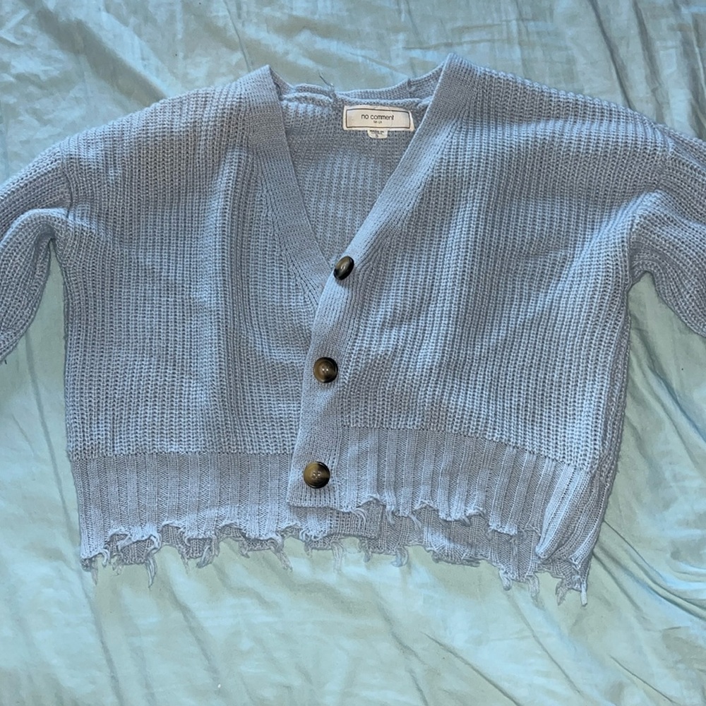 Light blue cropped sweater